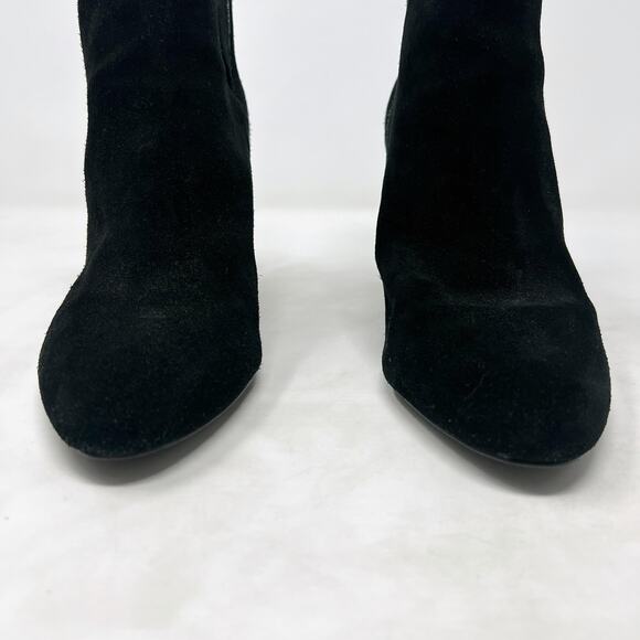 [Steve Madden] Rookie Black Suede Cut-Out Side Split Shaft Ankle Boots Size 10 - Picture 8 of 12